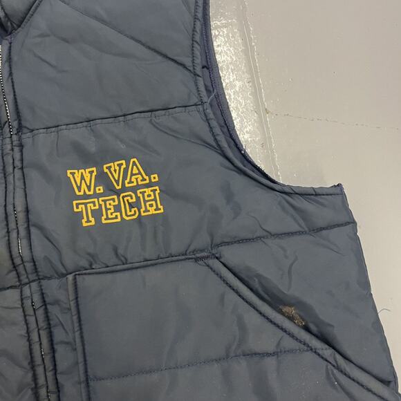 Vintage 60s West Virginia Tech Navy Champion Vest - Picture 2 of 4